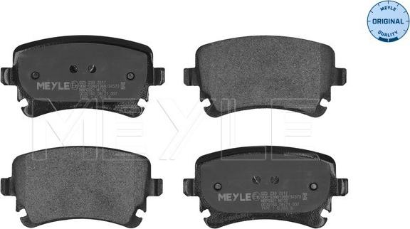 Meyle 025 233 2617 - Brake Pad Set, disc brake www.parts5.com