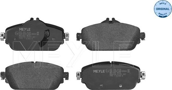 Meyle 025 220 3119 - Brake Pad Set, disc brake www.parts5.com