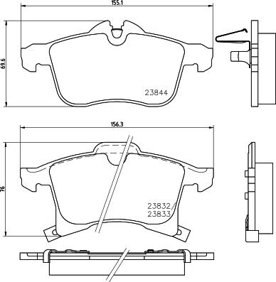 Mintex MDB2633 - Brake Pad Set, disc brake www.parts5.com