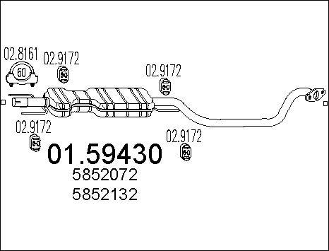 MTS 01.59430 - Middle Silencer www.parts5.com