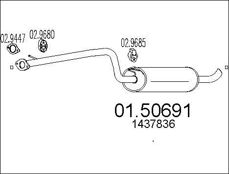 MTS 01.50691 - Middle Silencer www.parts5.com