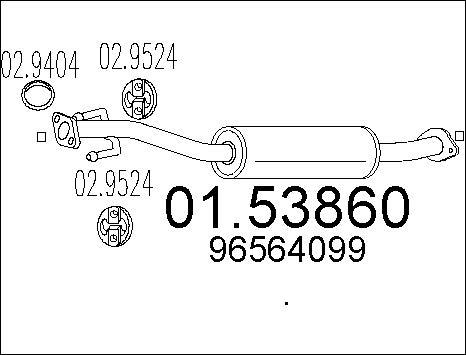 MTS 01.53860 - Middle Silencer www.parts5.com