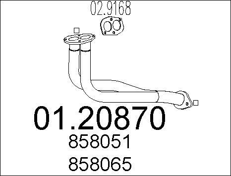 MTS 01.20870 - Exhaust Pipe www.parts5.com