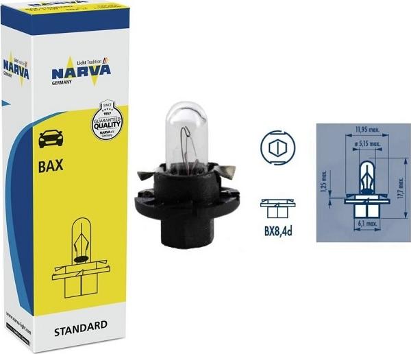 Narva 170283000 - Bulb, instrument lighting www.parts5.com