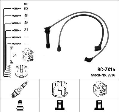 NGK 9916 - Ignition Cable Kit www.parts5.com