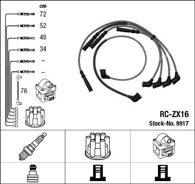 NGK 9917 - Ignition Cable Kit www.parts5.com