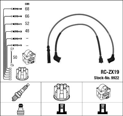 NGK 9922 - Ignition Cable Kit www.parts5.com