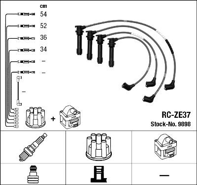 NGK 9898 - Ignition Cable Kit www.parts5.com
