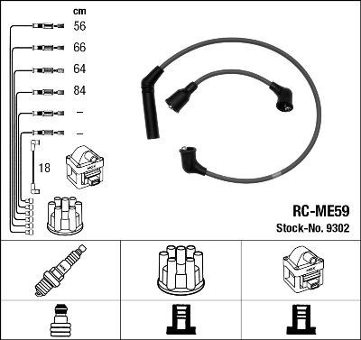 NGK 9302 - Ignition Cable Kit www.parts5.com