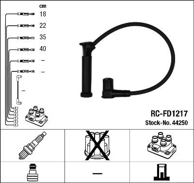 NGK 44250 - Ignition Cable Kit www.parts5.com
