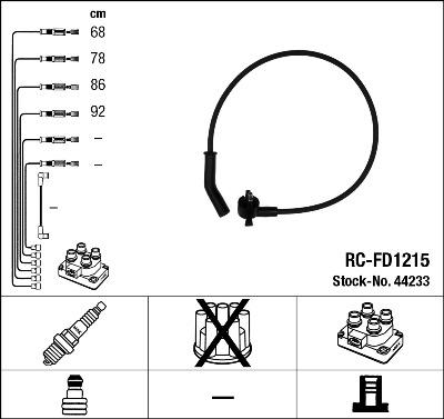 NGK 44233 - Ignition Cable Kit www.parts5.com