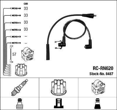 NGK 8487 - Ignition Cable Kit www.parts5.com