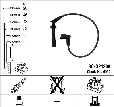 NGK 4069 - Комплект проводов зажигания www.parts5.com
