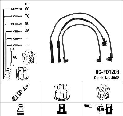 NGK 4062 - Ignition Cable Kit www.parts5.com