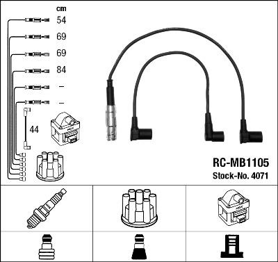NGK 4071 - Комплект проводов зажигания www.parts5.com
