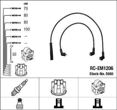 NGK 5900 - Ignition Cable Kit www.parts5.com