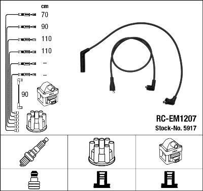 NGK 5917 - Ignition Cable Kit www.parts5.com