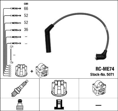 NGK 5071 - Ignition Cable Kit www.parts5.com