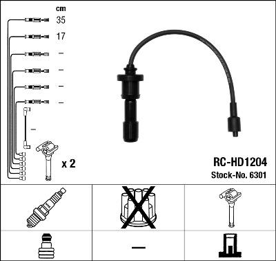 NGK 6301 - Ignition Cable Kit www.parts5.com