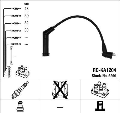 NGK 6299 - Ignition Cable Kit www.parts5.com