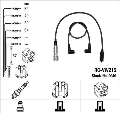 NGK 0946 - Ignition Cable Kit www.parts5.com