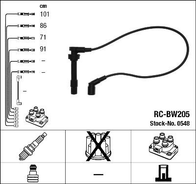 NGK 0548 - Ignition Cable Kit www.parts5.com
