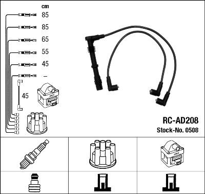 NGK 0508 - Ignition Cable Kit www.parts5.com