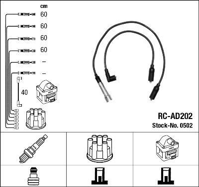 NGK 0502 - Kit de câbles d'allumage www.parts5.com