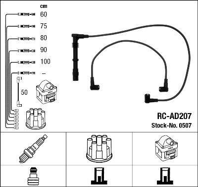 NGK 0507 - Kit de câbles d'allumage www.parts5.com