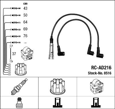 NGK 0516 - Ignition Cable Kit www.parts5.com