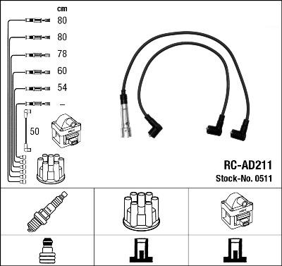 NGK 0511 - Ignition Cable Kit www.parts5.com