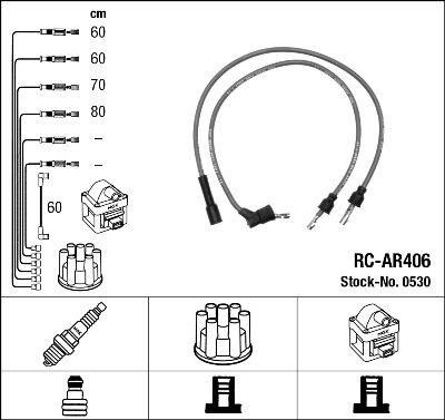 NGK 0530 - Комплект проводов зажигания www.parts5.com