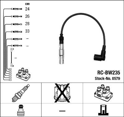 NGK 0579 - Ignition Cable Kit www.parts5.com