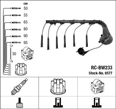 NGK 0577 - Комплект запалителеи кабели www.parts5.com