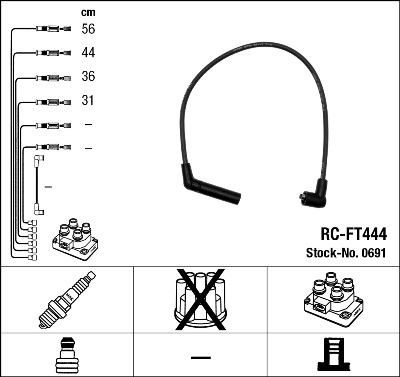 NGK 0691 - Ignition Cable Kit www.parts5.com