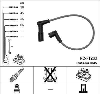 NGK 0645 - Ignition Cable Kit www.parts5.com