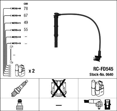 NGK 0640 - Ignition Cable Kit www.parts5.com