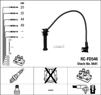 NGK 0641 - Ignition Cable Kit www.parts5.com