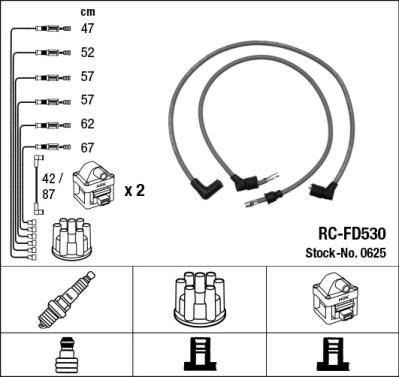 NGK 0625 - Комплект запалителеи кабели www.parts5.com