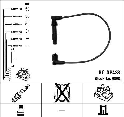 NGK 0808 - Ignition Cable Kit www.parts5.com