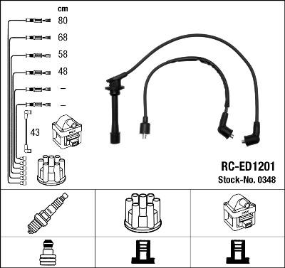 NGK 0348 - Ignition Cable Kit www.parts5.com