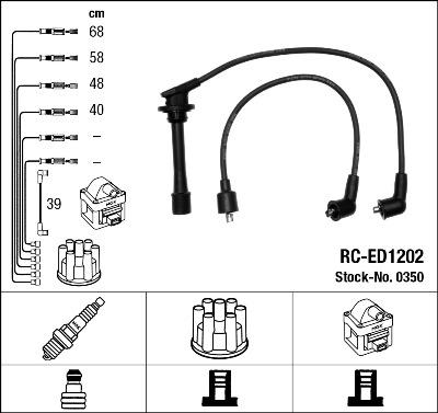 NGK 0350 - Kit de câbles d'allumage www.parts5.com