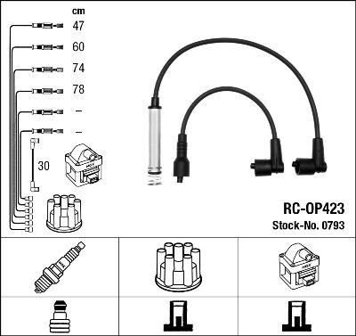 NGK 0793 - Ignition Cable Kit www.parts5.com