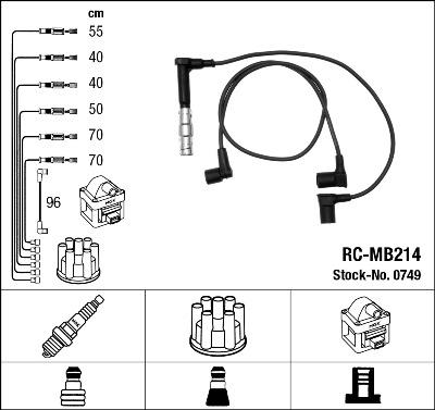 NGK 0749 - Ignition Cable Kit www.parts5.com