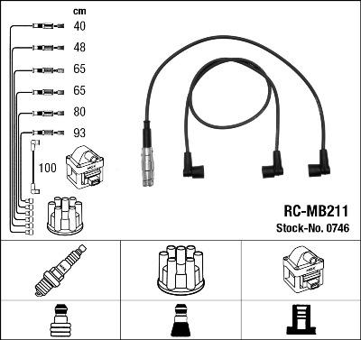 NGK 0746 - Комплект проводов зажигания www.parts5.com