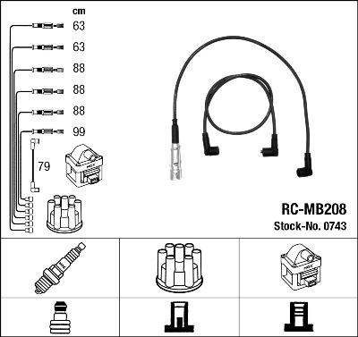 NGK 0743 - Ignition Cable Kit www.parts5.com