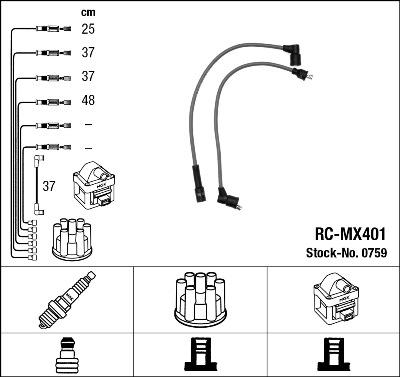 NGK 0759 - Ignition Cable Kit www.parts5.com