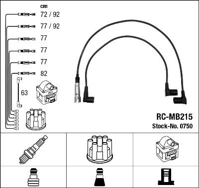 NGK 0750 - Ignition Cable Kit www.parts5.com
