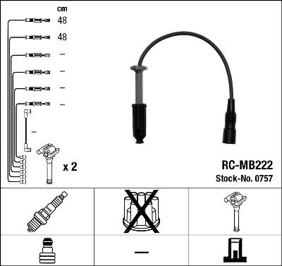 NGK 0757 - Комплект проводов зажигания www.parts5.com