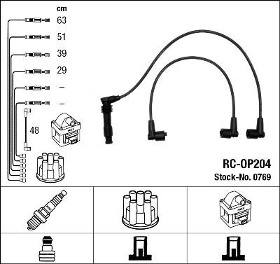 NGK 0769 - Ignition Cable Kit www.parts5.com